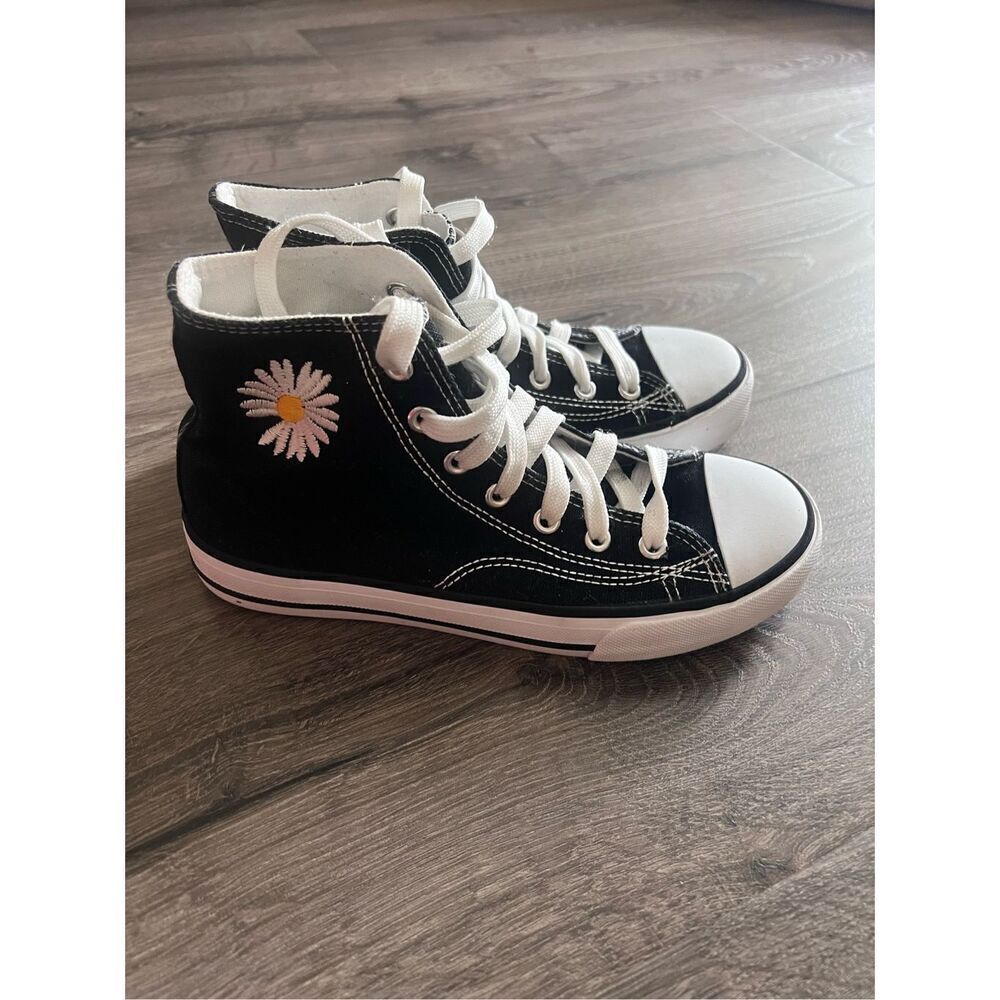 Womens Canvas Sneakers High Top Lace ups Casual Walking Shoes size 5
